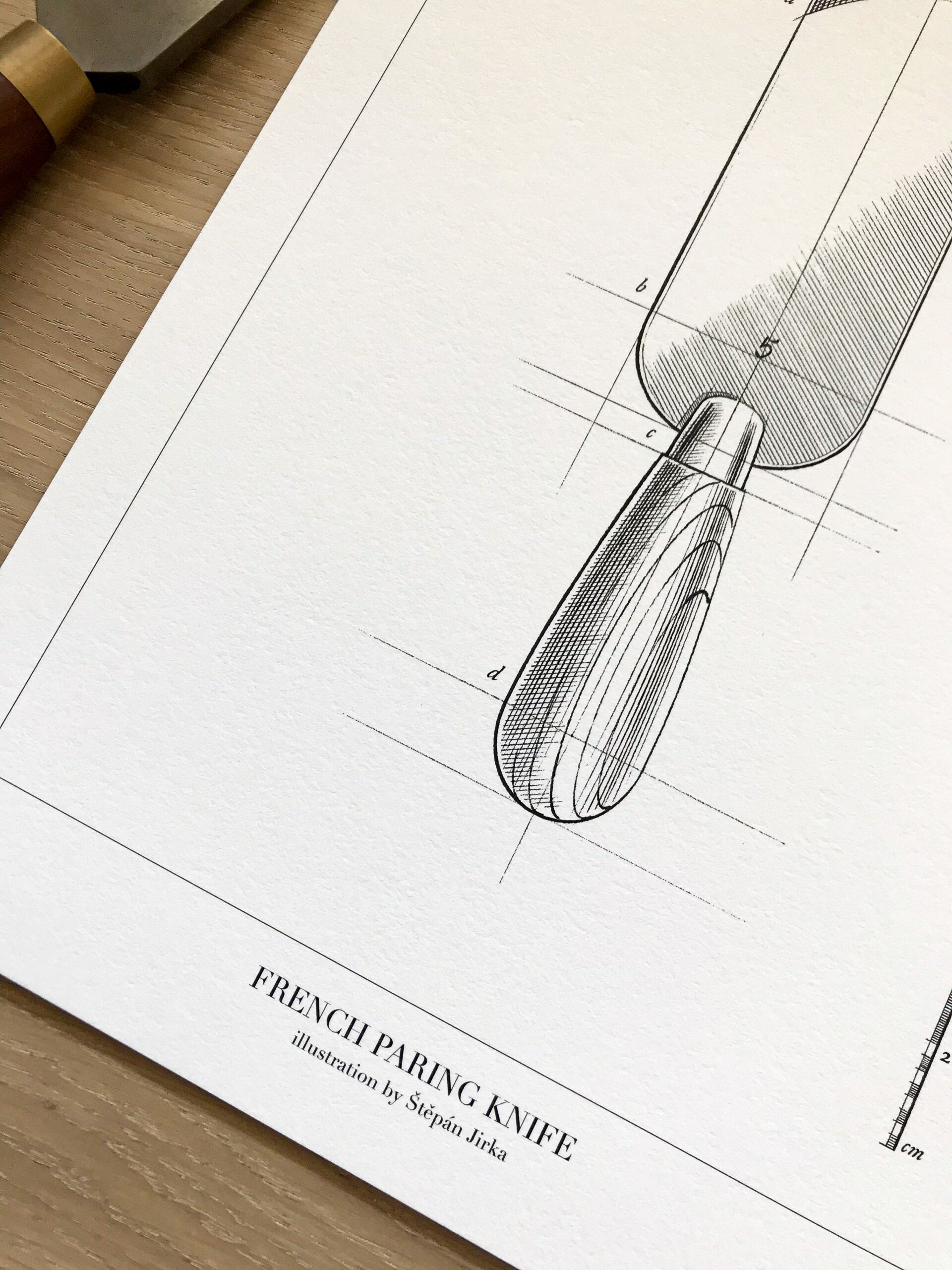 French Paring Knife - Poster A4 - Detail