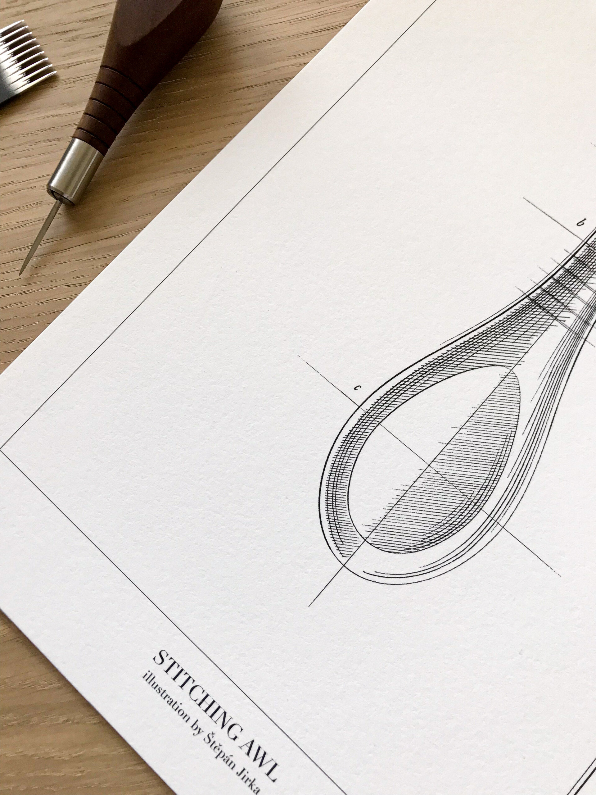 Stiching Awl - Poster A4 - Detail