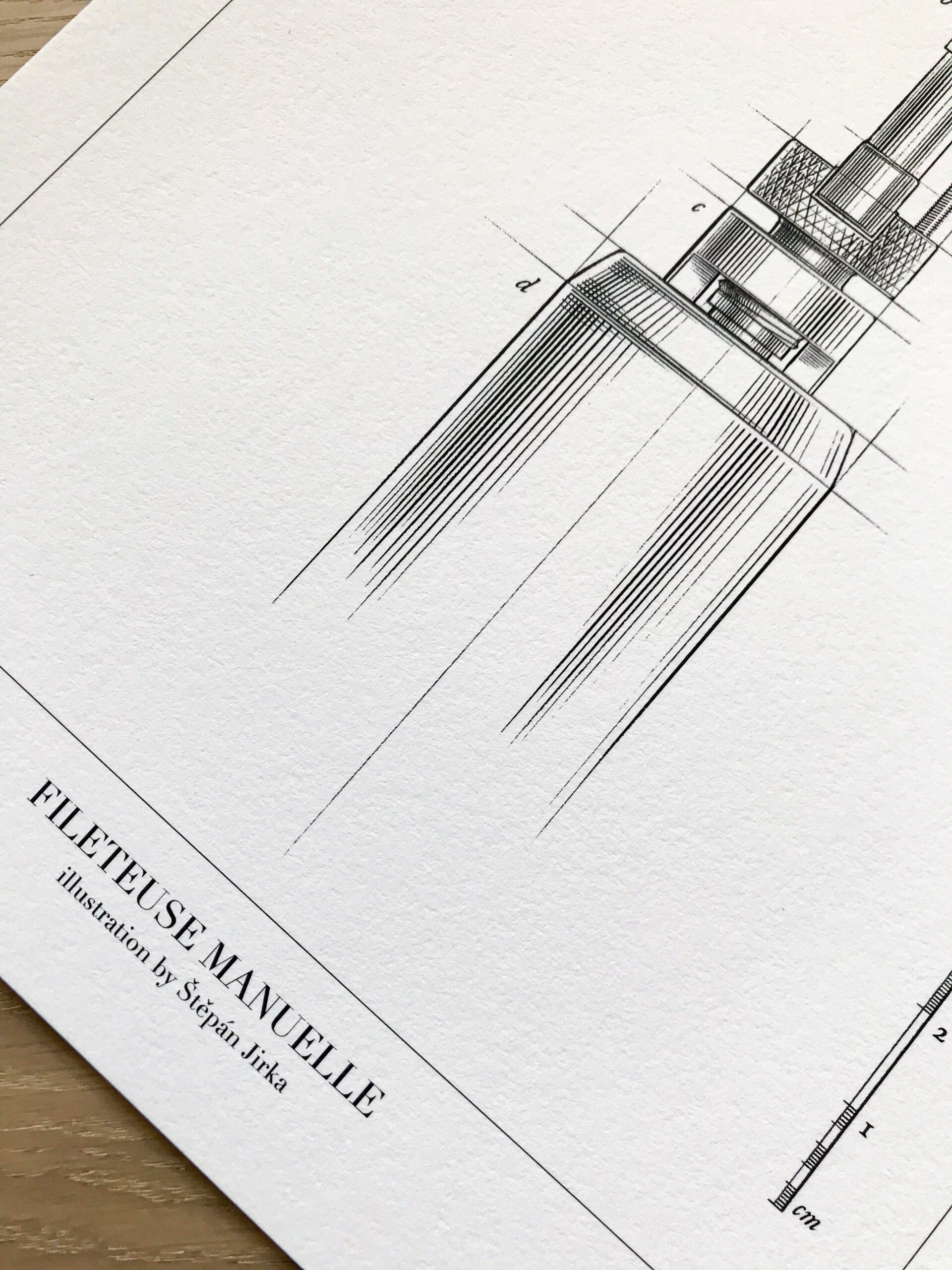 Fileteuse Manuelle - Poster A4 - Detail